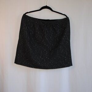 Black with Blue Specks Skirt - Ann Taylor LOFT - (Plus Size) 14